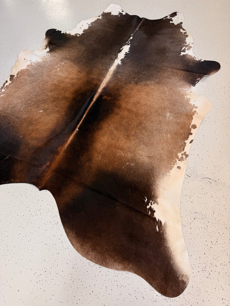 Reddish Brown Cowhide Rug, hide #111, 194 x 210cm