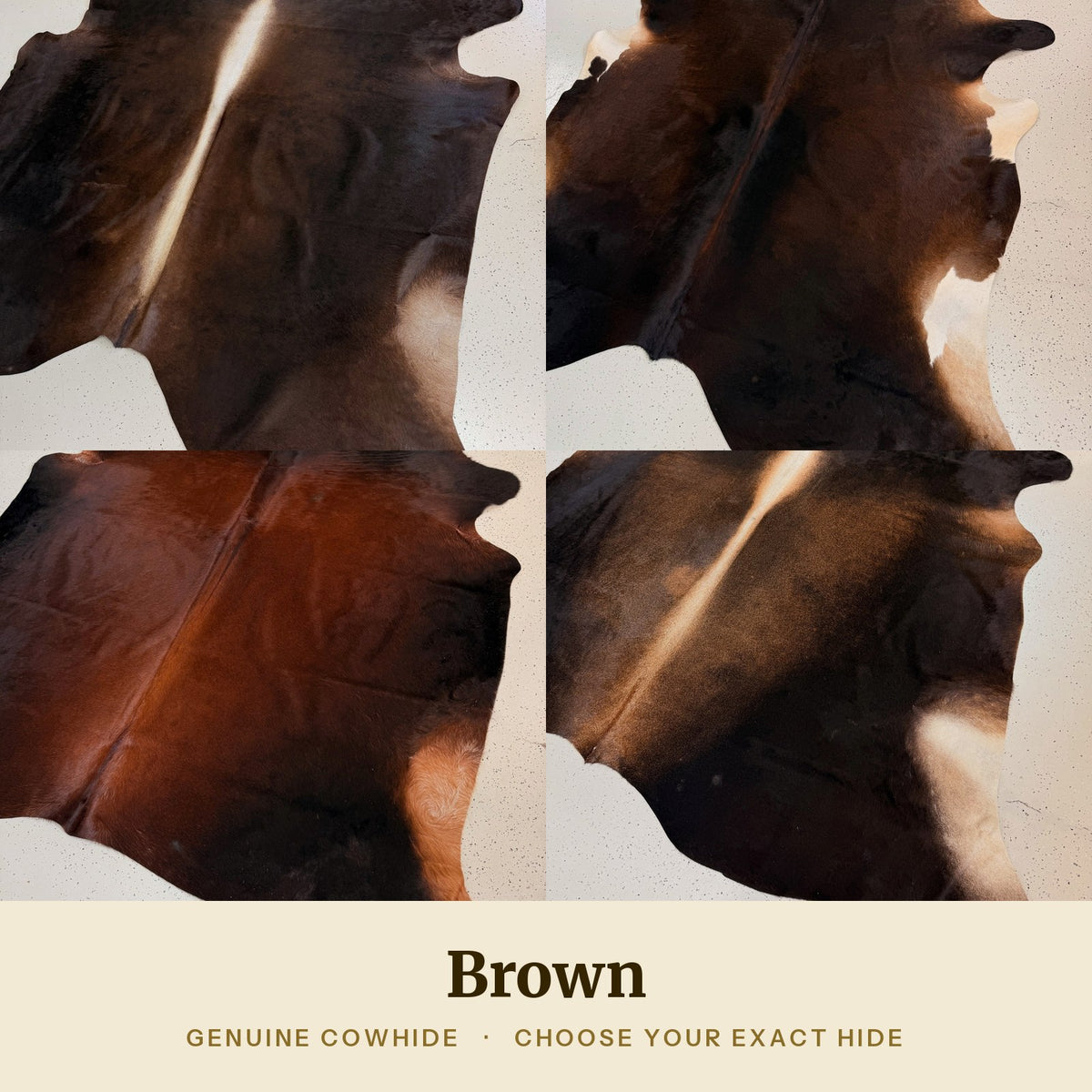 Brown Cowhide Rug - choose your exact hide