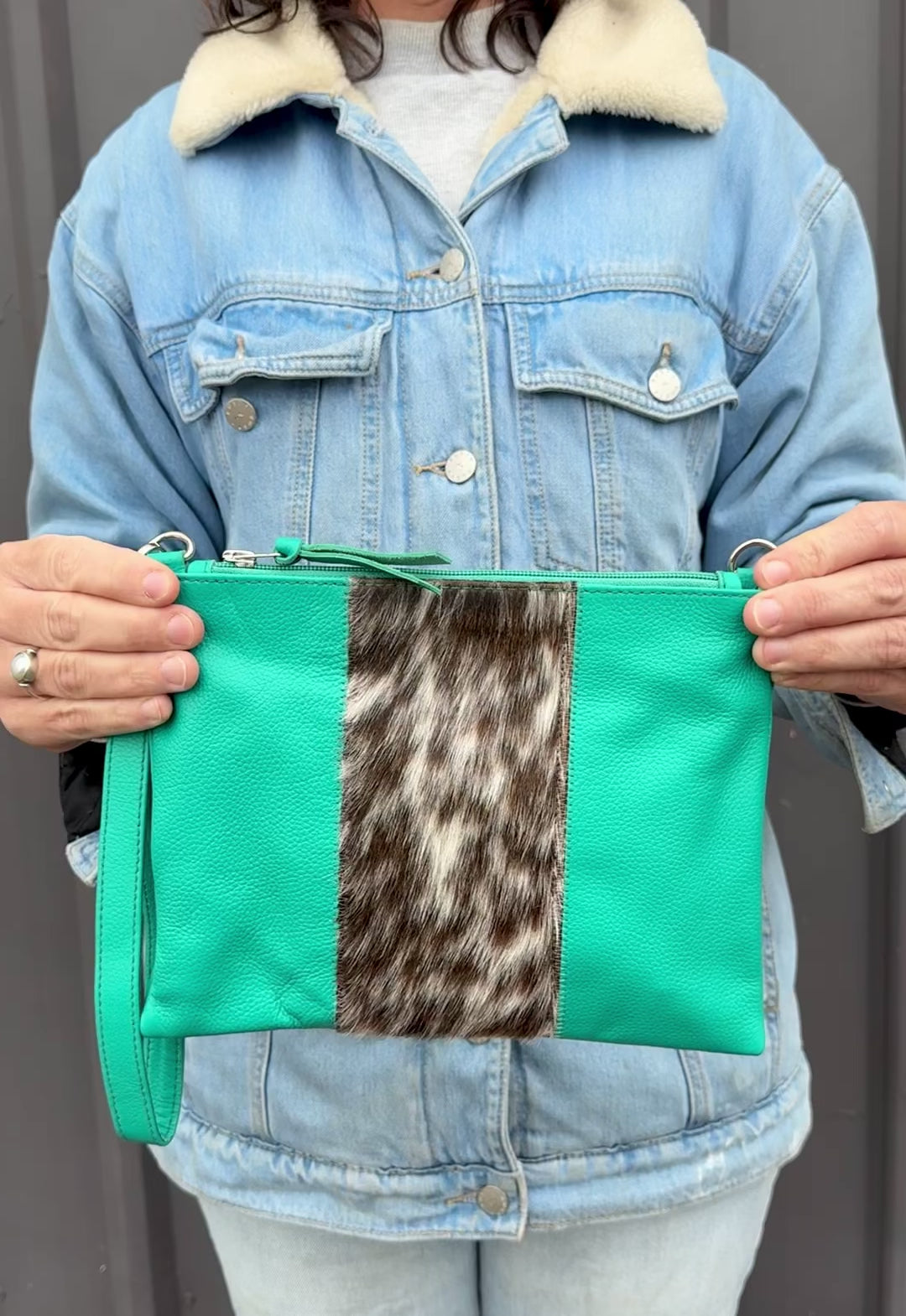 Fern Standard Clutch/Handbag - Teal