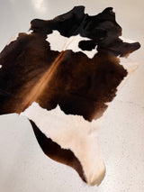 Reddish Brown Cowhide Rug, hide #200B, 180 x 214cm