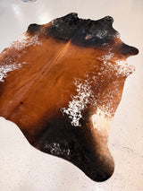 Reddish Brown Cowhide Rug, hide #362, 208 x 220cm