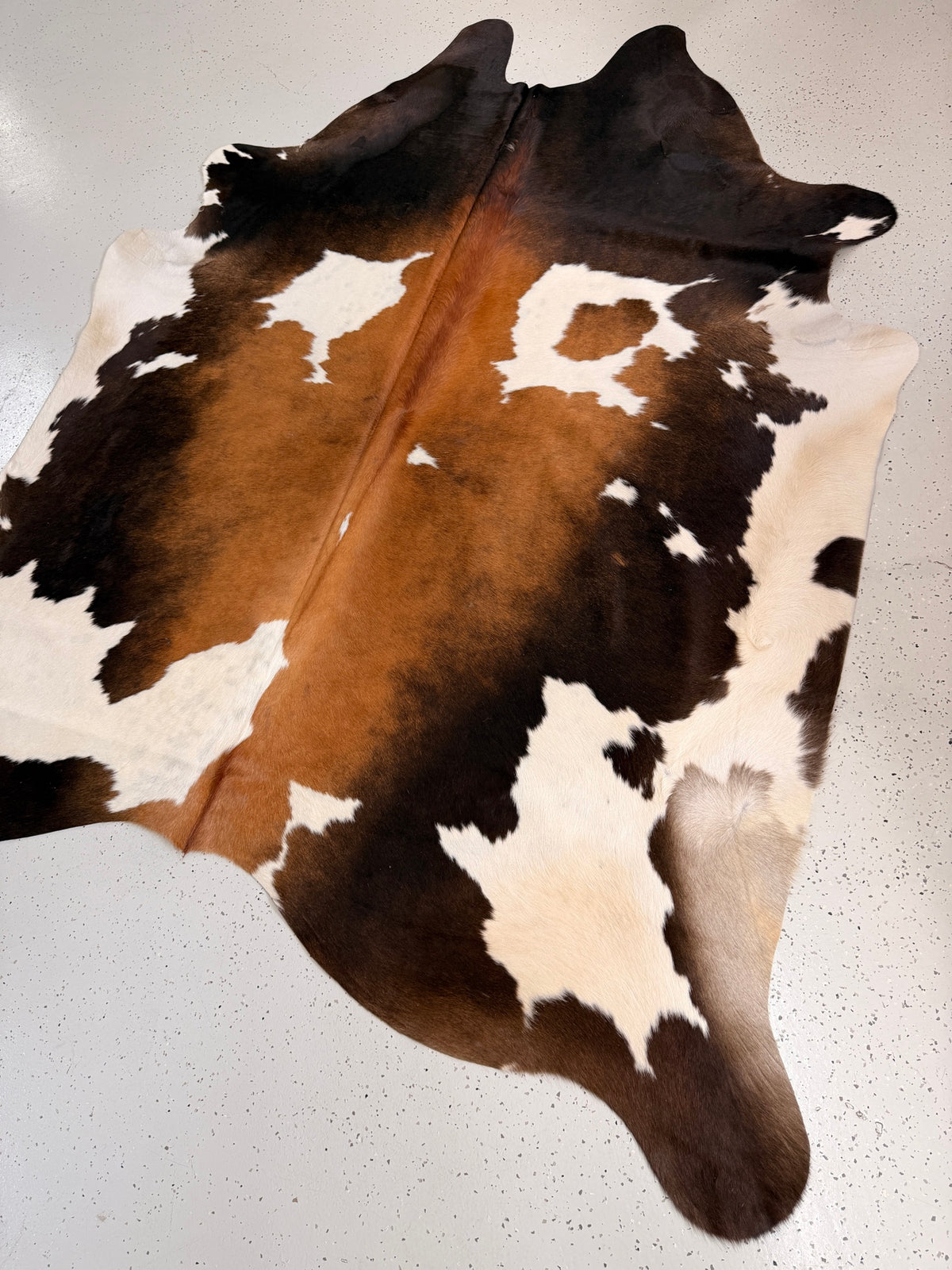 Reddish Brown Cowhide Rug, hide #625, 195 x 213cm