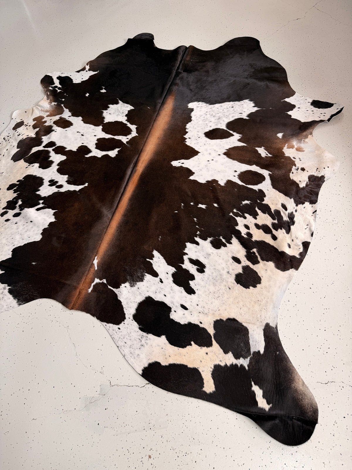 Reddish Brown Cowhide Rug, hide #643, 204 x 225cm