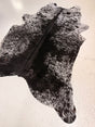 Salt and Pepper Black Cowhide Rug, hide #69, 164 x 195cm
