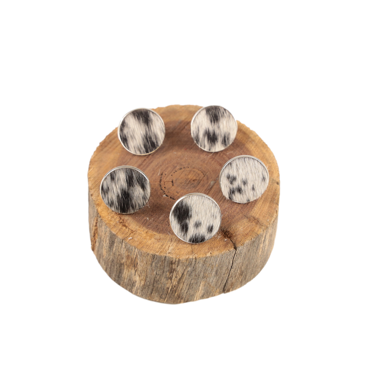 Cowhide Ring - Black/White S&P