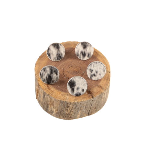 Cowhide Ring - Black/White S&P