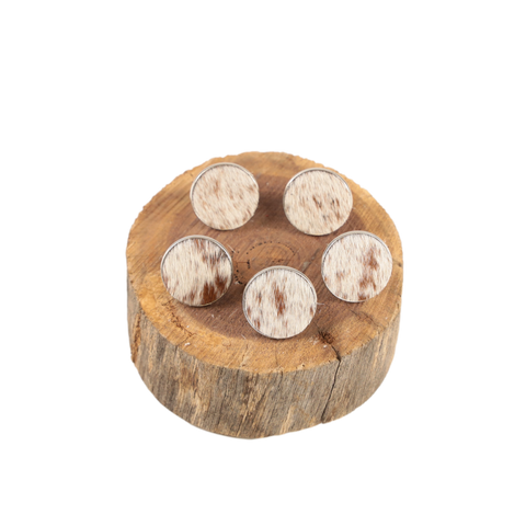 Cowhide Ring - Tan/White S&P