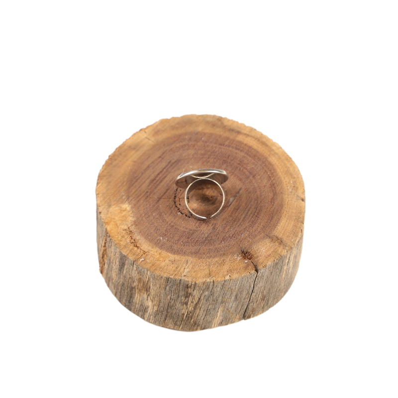 Cowhide Ring - Black/White Patch